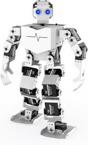 AI Vision & Voice Interaction Robot for Arduino Scratch Python Starter Programming 17DOF Humanoid Robot STEM Project Education Voice Command Walking Dancing Kicking Self-Stand Up, Tonybot Advanced kit