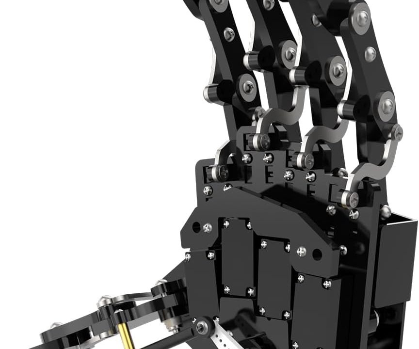 Robot Hand Five Fingers Solely Movement Bionic Robot Mechanical Arm DIY, Left Hand