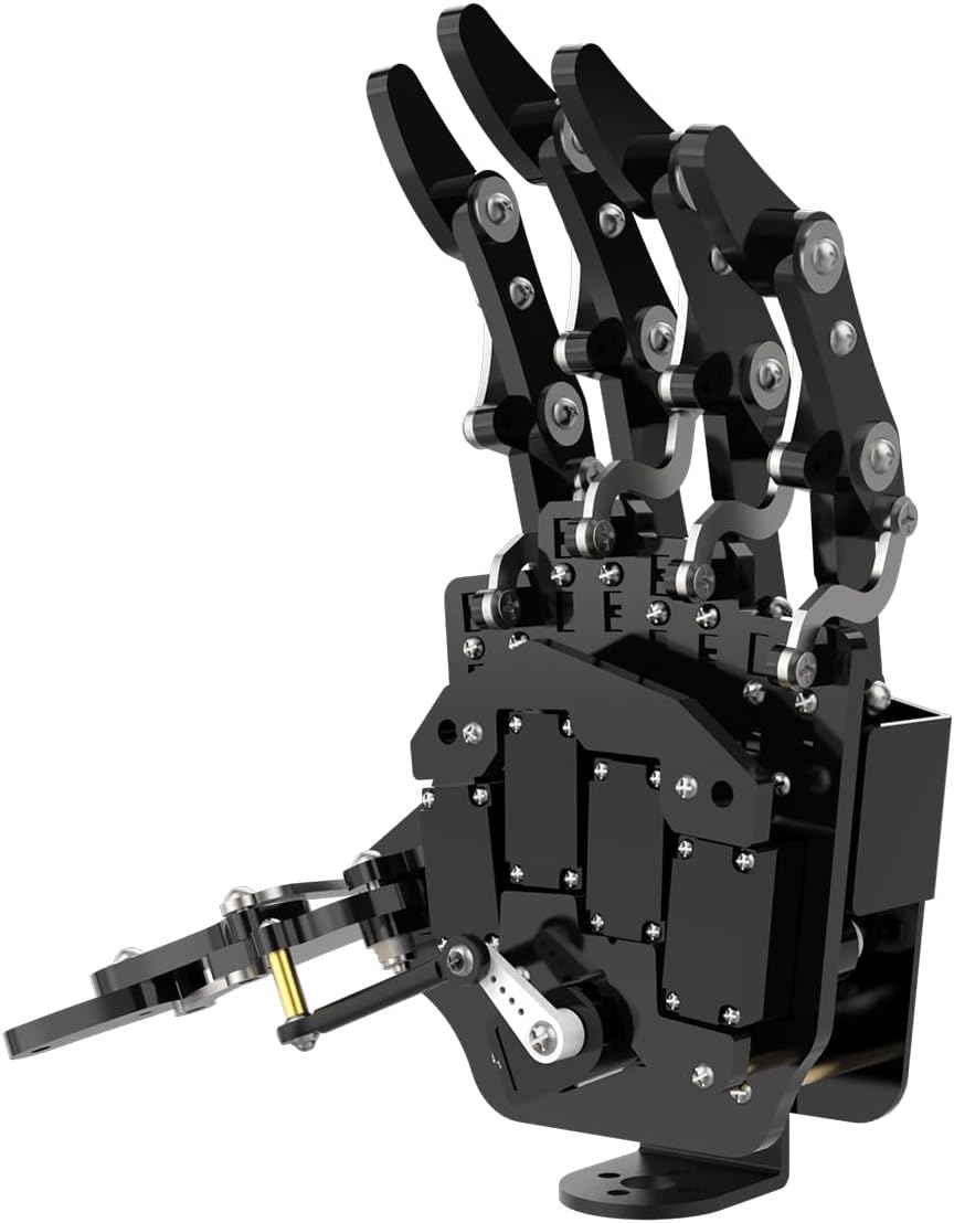 Robot Hand Five Fingers Solely Movement Bionic Robot Mechanical Arm DIY, Left Hand