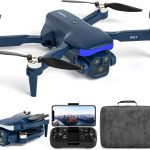 K417 Drone with Camera 1080P HD,Blue LED Lights AI Drones,90° Electric Adjustable with 2 Cameras for Adults,FPV Transmission,Remote Control Quadcopter with Altitude Hold for Beginners,Carry Case