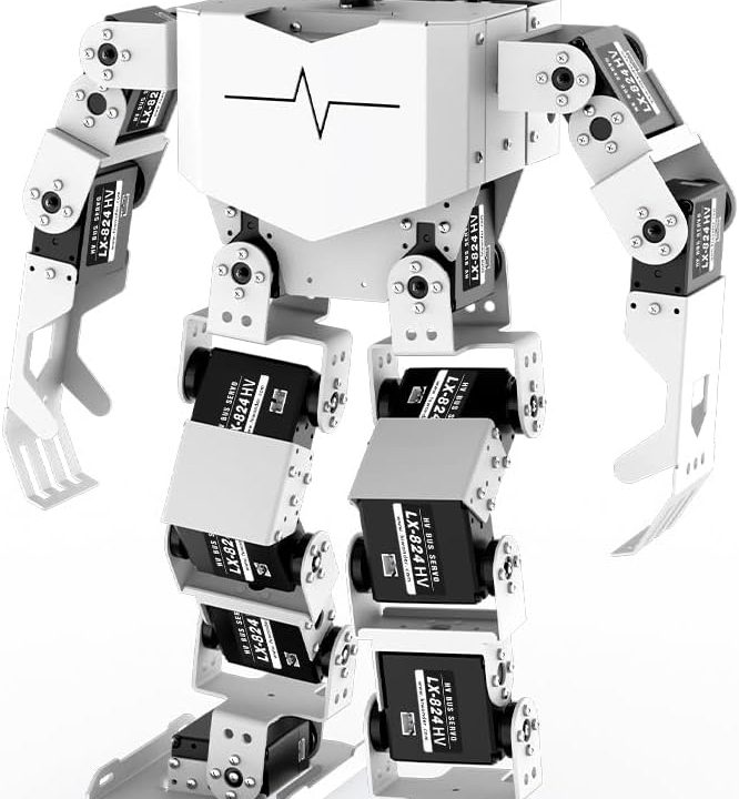 AI Vision & Voice Interaction Robot for Arduino Scratch Python Starter Programming 17DOF Humanoid Robot STEM Project Education Voice Command Walking Dancing Kicking Self-Stand Up, Tonybot Standard kit