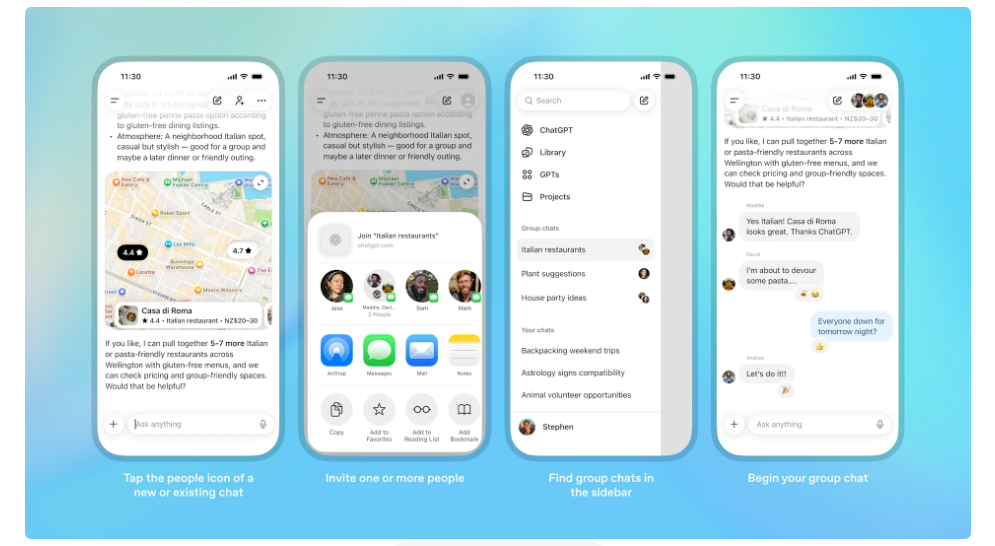 ChatGPT launches pilot group chats across Japan, New Zealand, South Korea, and Taiwan