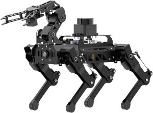 HIWONDER Quadruped Robotic Dog with Robotic Arm ChatGPT AI Vision Voice Control ROS Open Source Robot Dog TOF Lidar SLAM Mapping & Navigation for Adults and Teens, Raspberry Pi 5 8GB