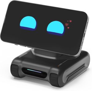 LOOI Robot-Space Black – AI Desktop Companion with ChatGPT Voice Interaction, Memory, Personality, Gesture & Face Recognition, Emotional Support, and 10W Wireless Charging