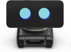 Robot-Space Black – AI Desktop Companion with ChatGPT Voice Interaction, Memory, Personality, Gesture & Face Recognition, Emotional Support, and 10W Wireless Charging