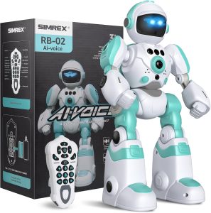 SIMREX Kids Robot Toys, Remote Control Robot, Programmable Robot with Recorded Voice Music Dance Gesture Control, Gift for Toddler Boys and Girls