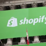 Shopify banner at NYSE IPO, 2015