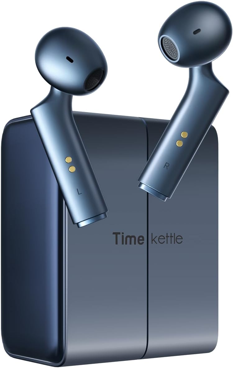 Timekettle W4 Translation Earbuds,for Global Business & Relationships,Bone-Voiceprint Sensor for Clear Voice in Noise, AI Auto-Correction,Protected Privacy with GDPR,Instant Setup via iOS/Android APP