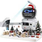 AI Chess Robot with Robotic Arm Electronic Computer Chess Board– 25 AI Levels, 1200+ Exercises, Endgame Trainer, Classic Game Replay, Voice Coaching, Lichess Integration