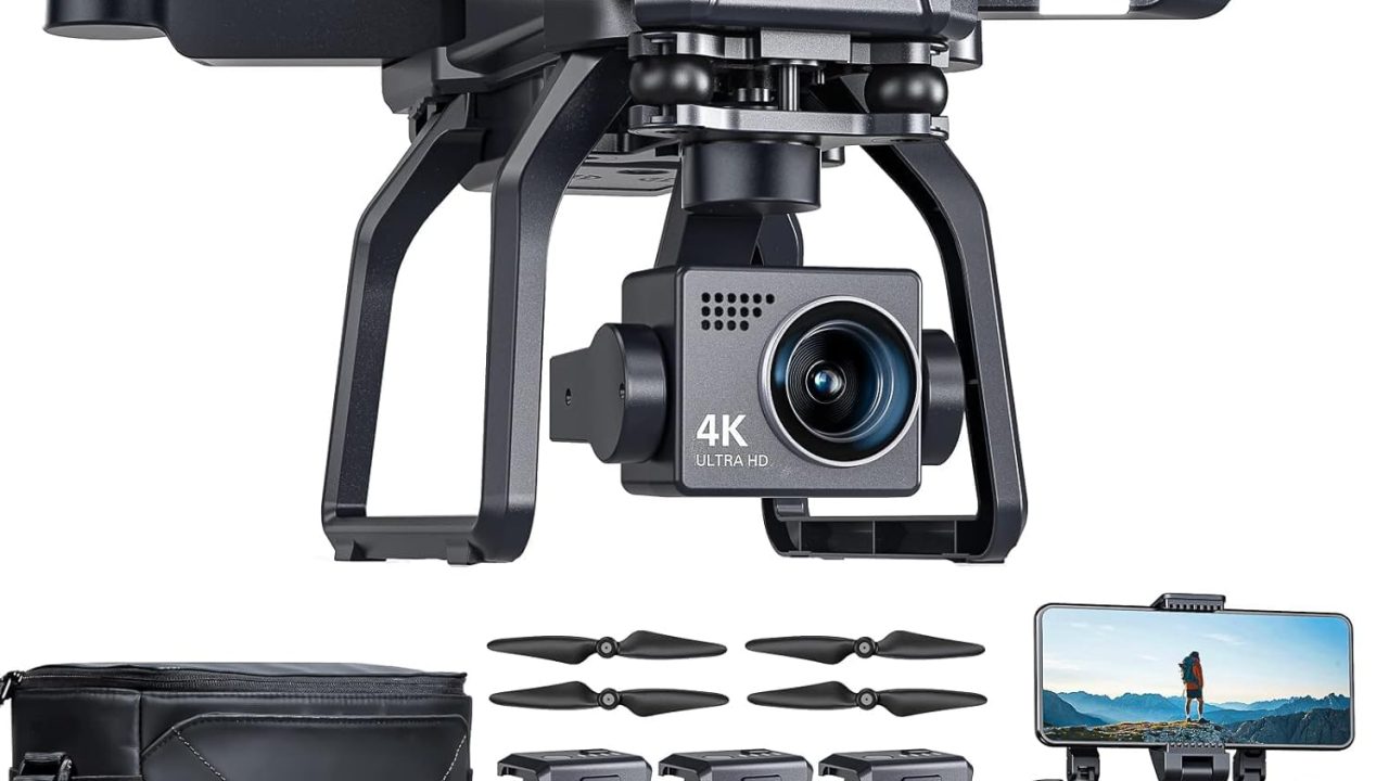 Bwine F7GB2 Pro Drones with Camera for Adults 4K UHD Aerial, 3-Axis Gimbal, 10000FT Control, 75 Mins Flight Time with 3 Batteries, GPS Follow, Waypoint, Orbit Fly, Auto Return, Beginner Mode