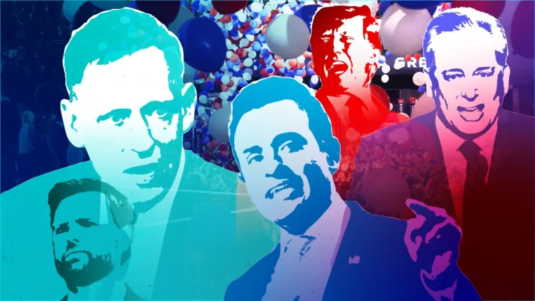 J.D. Vance, Peter Thiel, Vivek Ramaswamy, Donald Trump, David Sacks