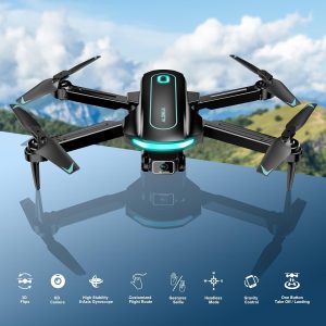 Drone with Camera, Drones for Adults and Beginners, 1080P HD FPV Foldable Mini Drones for Kids, with 2 Batteries, Carrying Case, Trajectory Flight, Gravity Control, One-Key Takeoff/Landing, 360° Flip, Toys for Gift