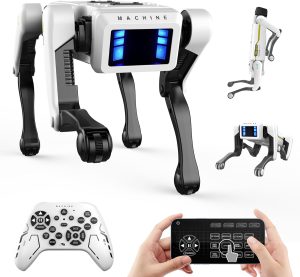 Robot Dog, AI Dog, AI Smart Pet, Will Dance and Kungfu, Voice/App/Remote Control, Support Action Programming, AI Robot Ideal Gift for Adults/Kids