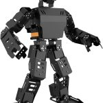 AiNex ROS Smart Robot for Raspberry Pi 5 Programmable 24 DOF Humanoid Robot PC APP Wireless Controller, AI Vision Walking Hurdling Grasping Kicking Boxing Stand Up Automatically, with RPi 5 4GB