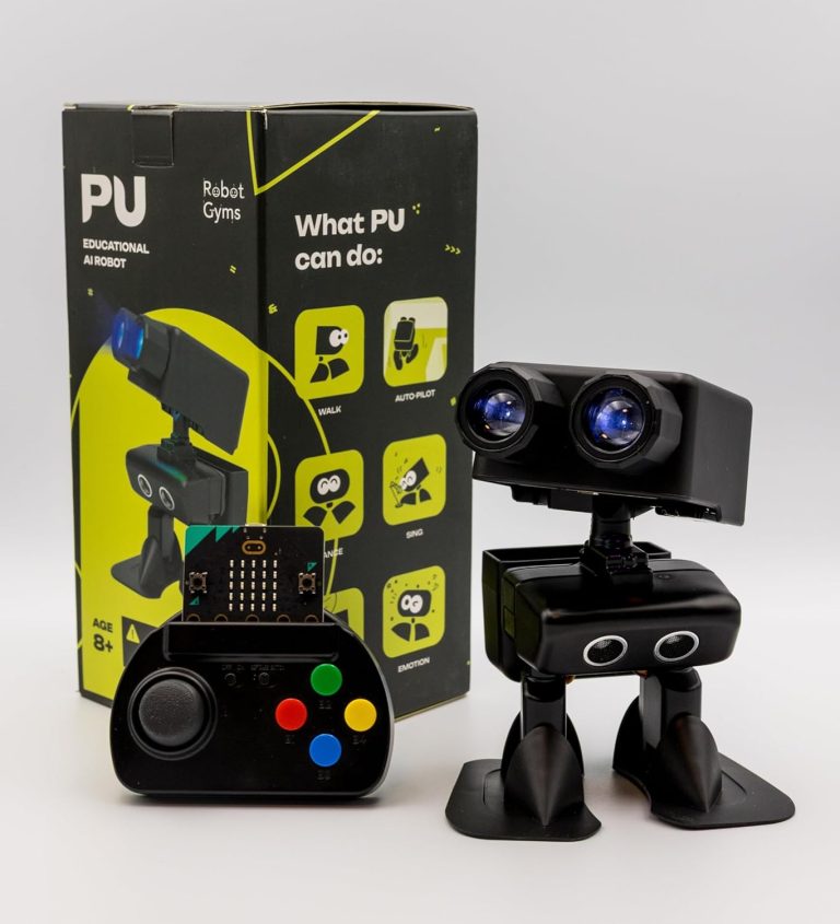 Robot PU – Adorable AI Humanoid | STEM Toy Supports Micro:bit | Programmable, Interactive & Upgradable | Walks, Dances, Talks & Sings | Self-Balancing | Remote & Autopilot | 30+ Free Online Classes