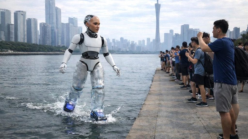 China’s New Shape Shifting AI Robot Walks on Water, Flies and Swims
