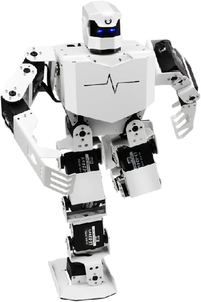 H5S Smart Robot 16DOF Humanoid Robot PC APP Control, Support Walking Dancing Singing Kicking Boxing Stand Up Automatically, Gift for Adult Robots Beginner Men Women Student Robots Lover