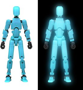 MerryXD T13 3D Action Figure,Assembly Completed Dummy Nova Titan Lucky 13 Action Figure 3D Printed Multi-Jointed Movable Toy Grow in The Dark Blue