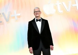 Tim Cook attends Apple TV+'s Primetime Emmy Party Red Carpet at Ysabel on September 14, 2025