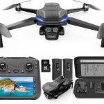 4K GPS Drone with Camera for Adults, Brushless Motor, 4.5" HD Screen Remote with 2 Batteries 60 Min Flight, with SD Card, Foldable Quadcopter Under 249g, Auto Return, Follow Me, 3 Speed Mode