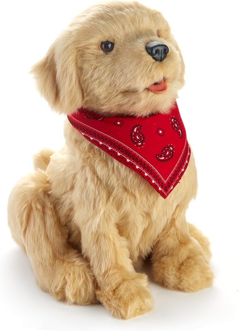 JOY FOR ALL Ageless Innovation Companion Pet for Seniors - Lifelike Animatronic Dog - Realistic Soft-Touch Coat & Heartbeat - Therapy Stuffed Animal - Toy for Alzheimer's & Dementia - Golden Pup