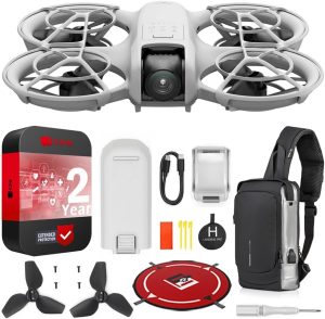 DJI Neo Drone 4K UHD Mini Quadcopter for Adults, 135g Self Flying Drone that Follows You, Palm Takeoff, AI Subject Tracking, QuickShots, (Controller-Free) Bundle with Deco Gear Accessories