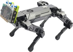 ELECFREAKS microbit Xgo Kit, 12 Movable Joint DIY Programmable Full Metal Bionic Robot Kit, Project for Open Source Hardware(Without Micro:bit)