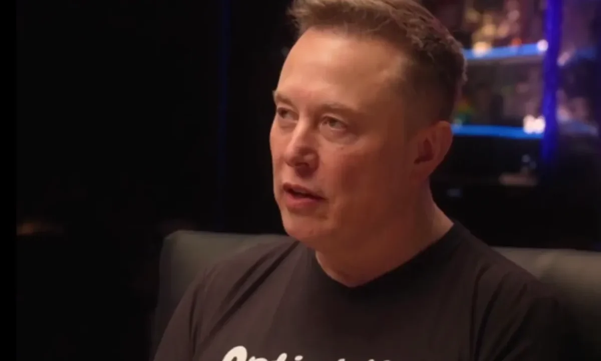 Elon Musk speaks on a podcast