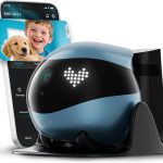 Enabot EBO Air 2 FamilyBot Indoor Security Camera Robot: 2K Pet Camera, Movable Home Robot, Custom Facial Expression, Auto-Recharge, Battery-Operated, 2-Way Talk, Night Vision(Jay Blue)