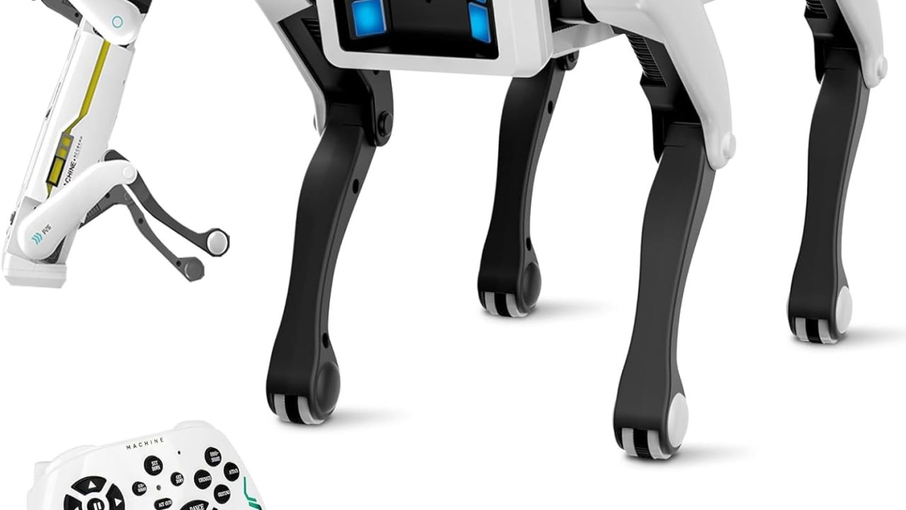 Mostop Smart Robot Dog, Interactive AI Smart Dog Toy for Kids 5-7 - RC Robot Puppy with Voice/App/Remote Control, Support Action Programming, 30+ Actions, Ideal STEM Gift for Adults/Kids