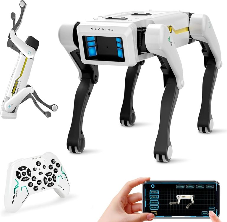 Mostop Smart Robot Dog, Interactive AI Smart Dog Toy for Kids 5-7 - RC Robot Puppy with Voice/App/Remote Control, Support Action Programming, 30+ Actions, Ideal STEM Gift for Adults/Kids