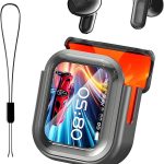 NE20 AI Translation Earbuds Real Time Wireless Bluetooth 6.0 AI Headphones LCD Touch Screen Support 148 Languages Translation Real Time Translator Earbuds Support Playing Music Phone Calls