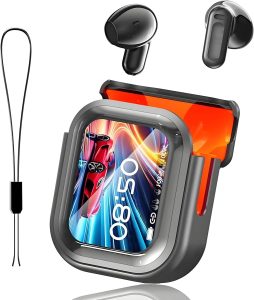 NE20 AI Translation Earbuds Real Time Wireless Bluetooth 6.0 AI Headphones LCD Touch Screen Support 148 Languages Translation Real Time Translator Earbuds Support Playing Music Phone Calls