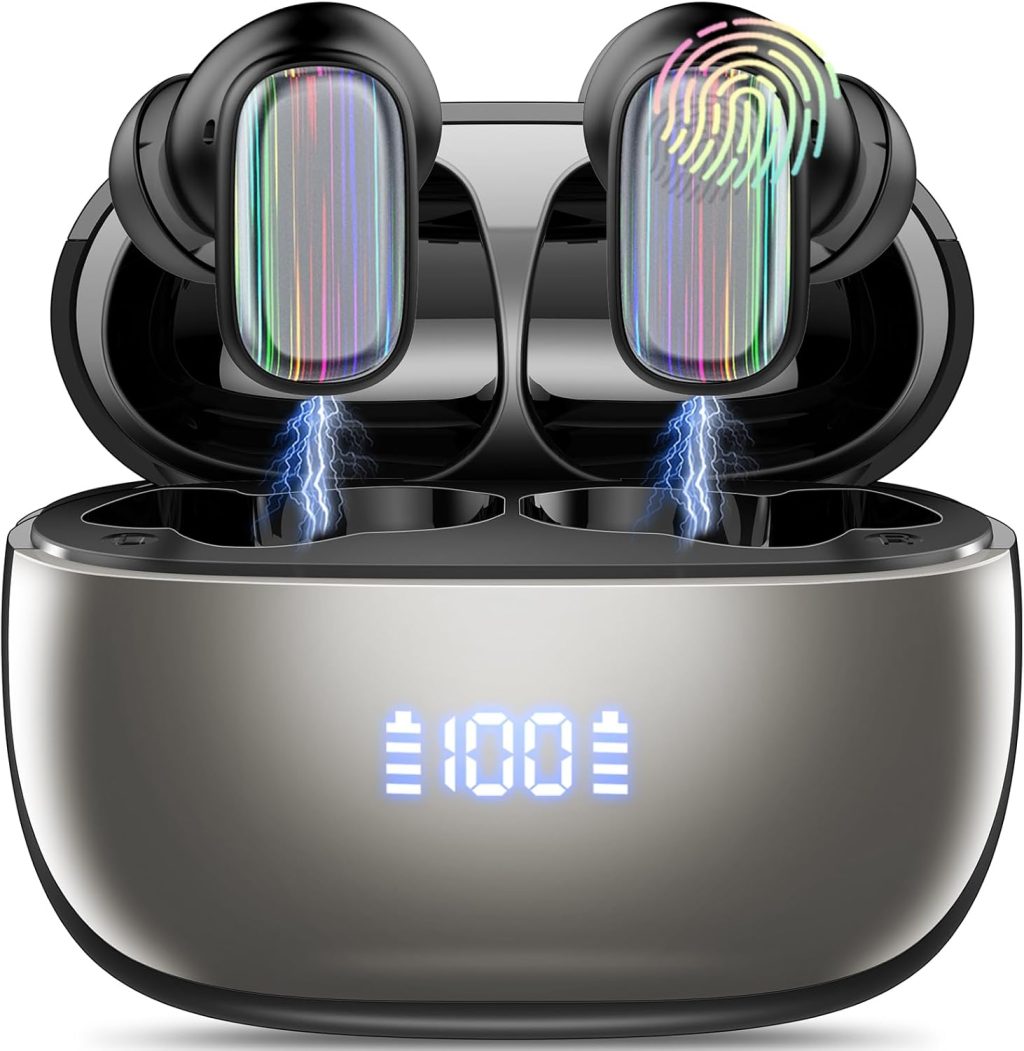 AI Language Translator Earbuds Real Time, 164 Language/6 Translation Modes Translator Earbuds 3-in-1 Translation Headphones, Bluetooth 5.4 Translation Device for Travel Business Learning, Black