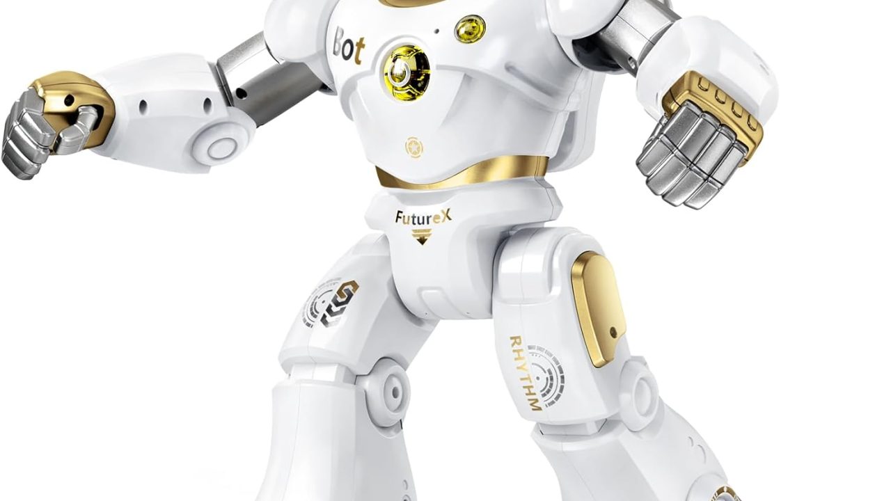 Ruko 1088 Smart Robot for Kids, Large Programmable Interactive STEM RC Robot, Voice Control and App Control, Gifts for Boys and Girls 4 5 6 7 8 9, Gold