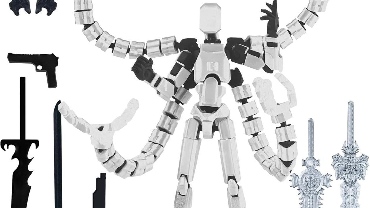 T13 Robot Humanoid Action Figure, Cool 3D Printed Articulated Octopus Tentacles Humanoid, Perfect for Thanksgiving
