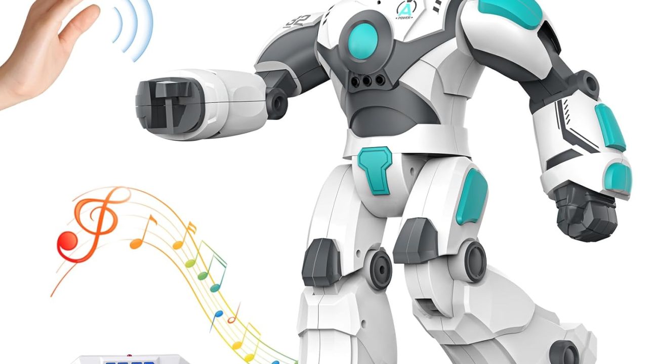 VATOS Remote Control Robot for Kids Extra Large, 15.4" Programmable RC Robot Toy with Sing Dance, Gesture Sensing & Voice Control Rechargeable Smart Toy for Boys Girls Toddler 3 4 5 6 8+