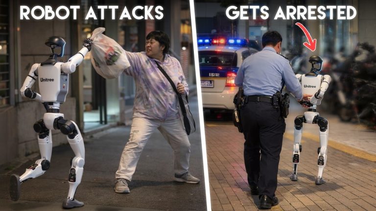 AI Robot Snaps And Attacks Woman On Street (Then Gets Arrested)