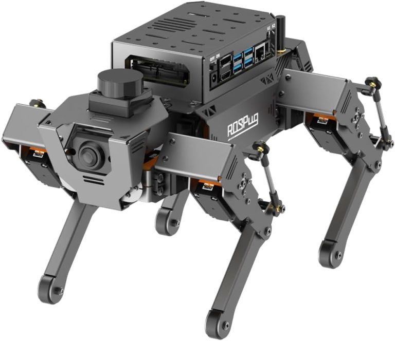 HIWONDER ROSPug Quadruped Bionic Robot Dog with AI Vision Powered by Jetson Nano ROS Open Source Python Programming SLAM Mapping and Navigation for Adults