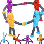 Limpskys 4Pcs Suction Cup Robot Toy,Robot Toys for Kids 3-5 5-7,Autism Sensory Products,Sensory Toys for Kids with Autism