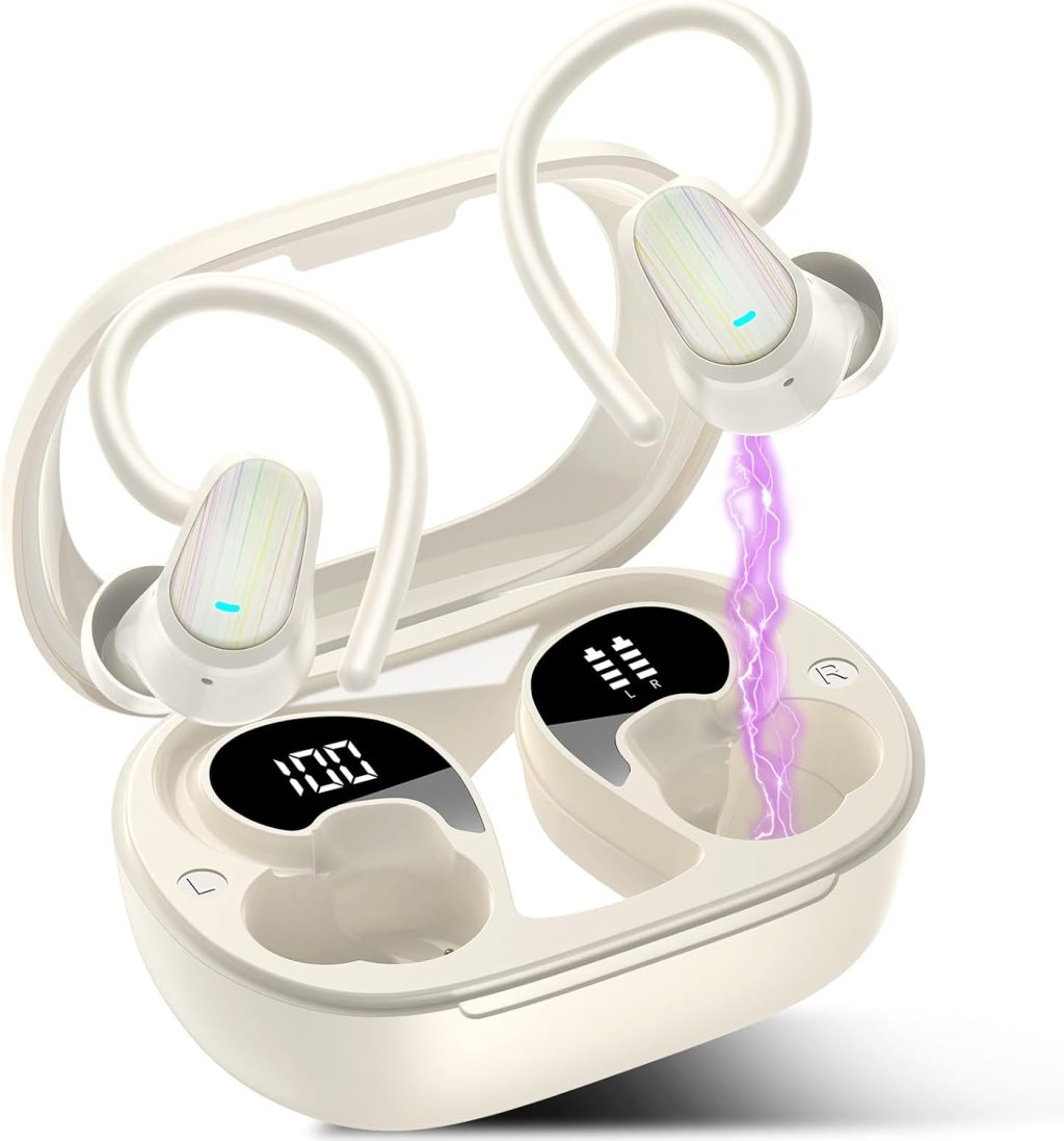 AI Translation Earbuds Real Time, 164 Language Translator Earbud with Audio and Video Calls, 3-in-1 Buletooth 5.4 Translation Headphone with APP, 50H AI Ear Buds Translator Device for Business, White