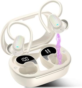 AI Translation Earbuds Real Time, 164 Language Translator Earbud with Audio and Video Calls, 3-in-1 Buletooth 5.4 Translation Headphone with APP, 50H AI Ear Buds Translator Device for Business, White