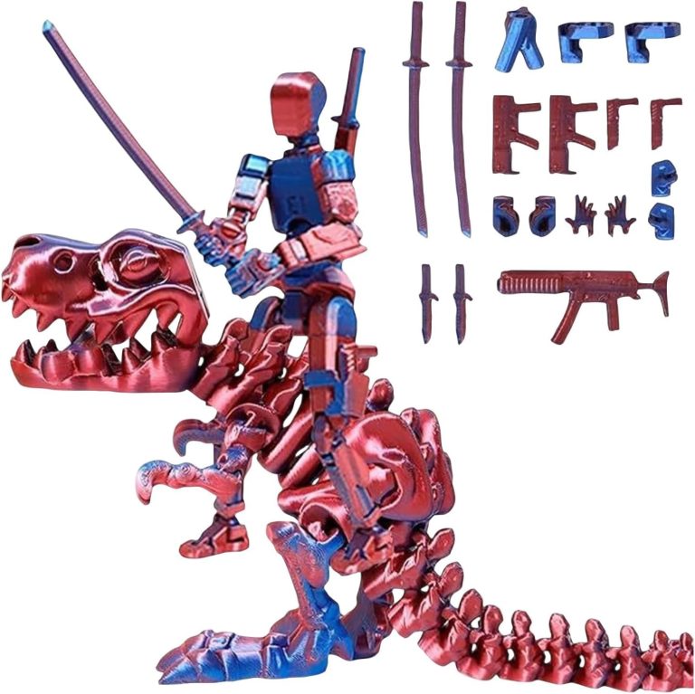 T13 Robot Humanoid Activity Model 2pcs, Cool 3D Printed Octopus Tentacle Humanoid Activity Fixed Stand Model with Movable Joints, Perfect for Birthday Party Gifts (Style 4)