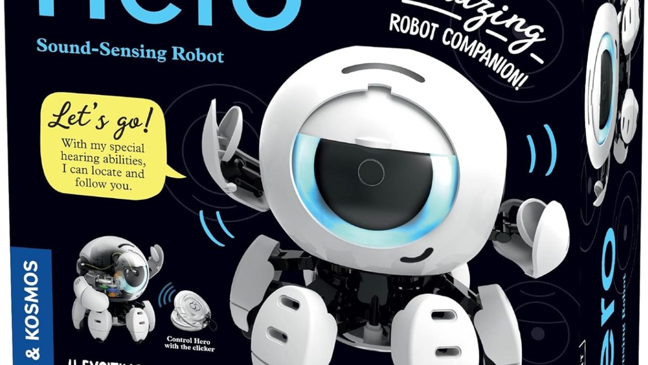 Thames & Kosmos Hero: Sound-Sensing Robot STEM Experiment Kit, Build a Robot That Reacts to Sounds, Explore Engineering, Sound Technology, Spatial Hearing, Quality Screen-Free, Educational Play