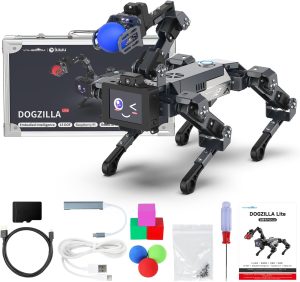 Yahboom AI Embodied Intelligence Robot Dog for Raspberry Pi, 15 Joint Programming Bionic Robot Dog (with RPi CM4)