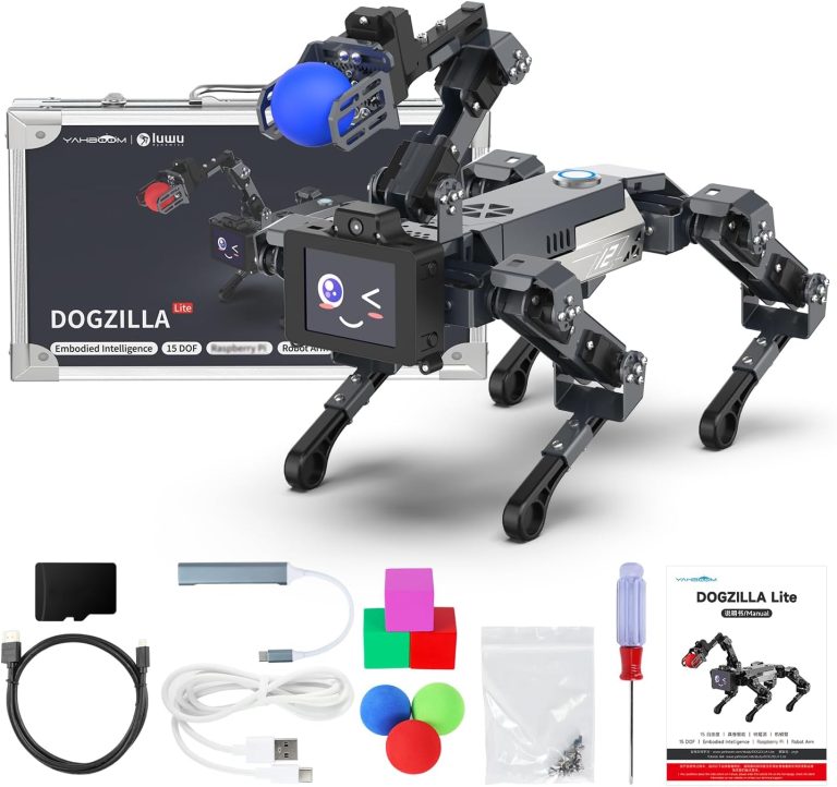 Yahboom AI Embodied Intelligence Robot Dog for Raspberry Pi, 15 Joint Programming Bionic Robot Dog (with RPi CM4)