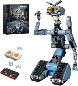 iATOM 1176 Pieces Johnny 5 Robot Building Set with Remote Control - Rechargeable, Gift for Adults Men, STEM Tech Movie Robotic Figure Model Kit