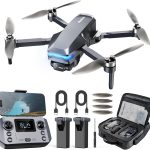 GPS Drones with Camera for Adults 4K, Under 249g, 45 Mins Flight, Brushless Motor, Light, Auto Follow, Tap Fly & Circle Fly, One Key Start, Foldable Drone for Adults Beginners
