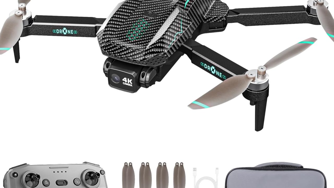 GPS Drone with 4K Camera for Adults, FPV RC Quadcopter, 90-min Flight Time, Auto Return, GPS Follow, Circle Fly, 5-inch LCD Tablet Screen, Brushless Motor, Lightweight Foldable Drone for Beginners