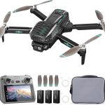 GPS Drone with 4K Camera for Adults, FPV RC Quadcopter, 90-min Flight Time, Auto Return, GPS Follow, Circle Fly, 5-inch LCD Tablet Screen, Brushless Motor, Lightweight Foldable Drone for Beginners
